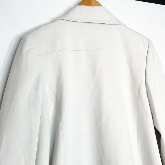 Halogen Cream & Grey Striped Jacket Coat - Picture 14 of 16